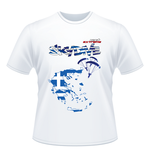 Skydiving T-shirts - Skydive All World - GREECE - Unisex Tee -, Shirts, Skydiving Apparel, Skydiving Apparel, Skydiving Apparel, Skydiving Gear, Olympics, T-Shirts, Skydive Chicago, Skydive City, Skydive Perris, Drop Zone Apparel, USPA, united states parachute association, Freefly, BASE, World Record,