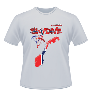 Skydiving T-shirts - Skydive World - NORWAY - Cotton Tee -, Shirts, Skydiving Apparel, Skydiving Apparel, Skydiving Apparel, Skydiving Gear, Olympics, T-Shirts, Skydive Chicago, Skydive City, Skydive Perris, Drop Zone Apparel, USPA, united states parachute association, Freefly, BASE, World Record,