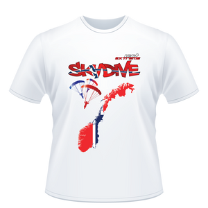 Skydiving T-shirts - Skydive World - NORWAY - Cotton Tee -, Shirts, Skydiving Apparel, Skydiving Apparel, Skydiving Apparel, Skydiving Gear, Olympics, T-Shirts, Skydive Chicago, Skydive City, Skydive Perris, Drop Zone Apparel, USPA, united states parachute association, Freefly, BASE, World Record,
