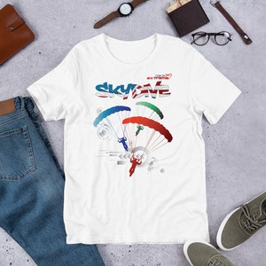 Skydiving T-shirts - Skydive Around - AMERICA - Ladies' Tee, Shirts, Skydiving Apparel, Skydiving Apparel, Skydiving Apparel, Skydiving Gear, Olympics, T-Shirts, Skydive Chicago, Skydive City, Skydive Perris, Drop Zone Apparel, USPA, united states parachute association, Freefly, BASE, World Record,