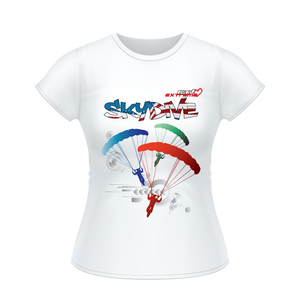Skydiving T-shirts - Skydive Around - AMERICA - Ladies' Tee, Shirts, Skydiving Apparel, Skydiving Apparel, Skydiving Apparel, Skydiving Gear, Olympics, T-Shirts, Skydive Chicago, Skydive City, Skydive Perris, Drop Zone Apparel, USPA, united states parachute association, Freefly, BASE, World Record,