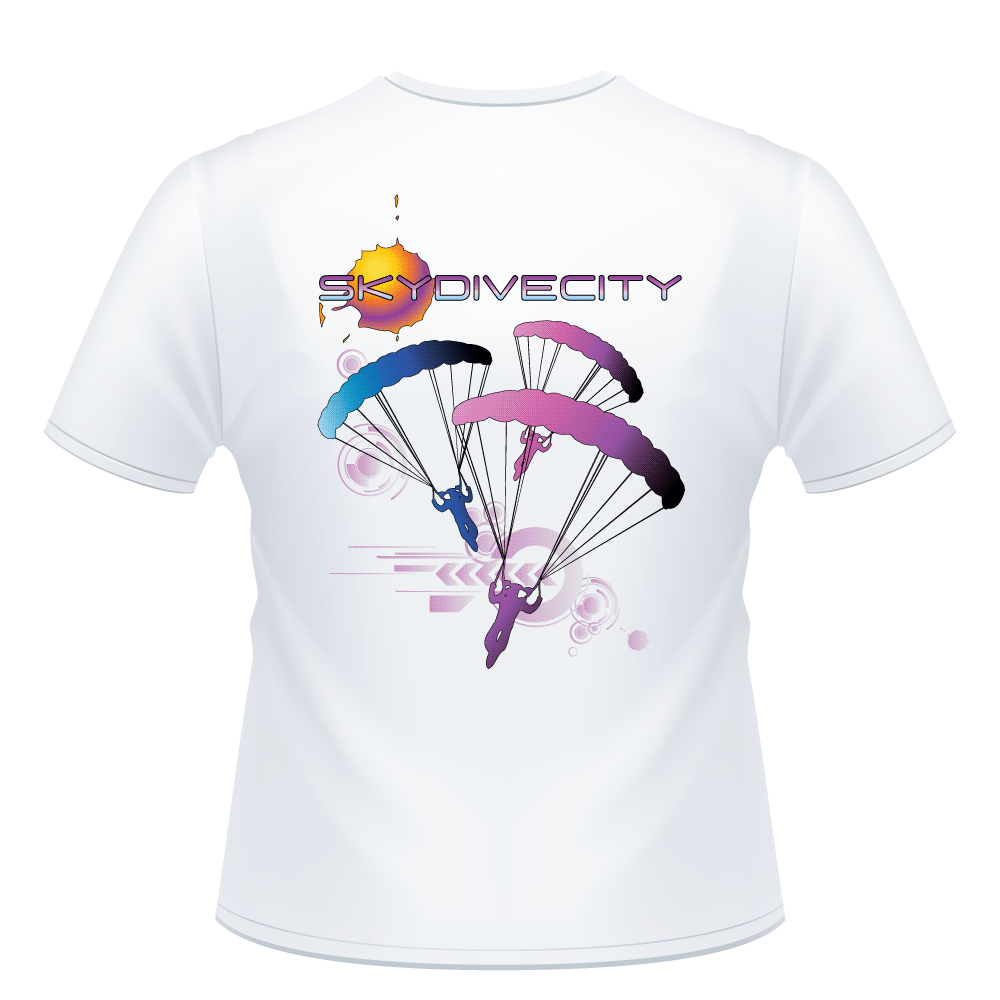 Skydiving T-shirts - Skydive City - Flamingo - Unisex Crew Neck Tee, Shirts, Skydiving Apparel, Skydiving Apparel, Skydiving Apparel, Skydiving Gear, Olympics, T-Shirts, Skydive Chicago, Skydive City, Skydive Perris, Drop Zone Apparel, USPA, united states parachute association, Freefly, BASE, World Record,