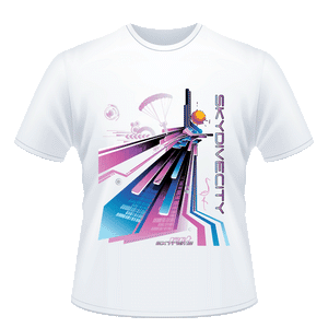Skydiving T-shirts Skydive City - Flamingo - Men`s Colored T-Shirts, Men's Colored Tees, Skydiving Apparel, Skydiving Apparel, Skydiving Apparel, Skydiving Gear, Olympics, T-Shirts, Skydive Chicago, Skydive City, Skydive Perris, Drop Zone Apparel, USPA, united states parachute association, Freefly, BASE, World Record,