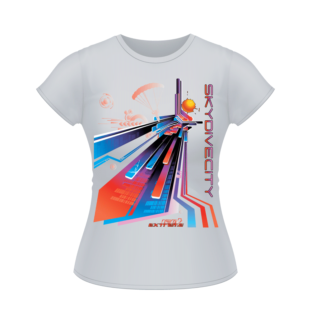 Skydiving T-shirts - Skydive City - Sunset - Women`s Tee -, Shirts, Skydiving Apparel, Skydiving Apparel, Skydiving Apparel, Skydiving Gear, Olympics, T-Shirts, Skydive Chicago, Skydive City, Skydive Perris, Drop Zone Apparel, USPA, united states parachute association, Freefly, BASE, World Record,