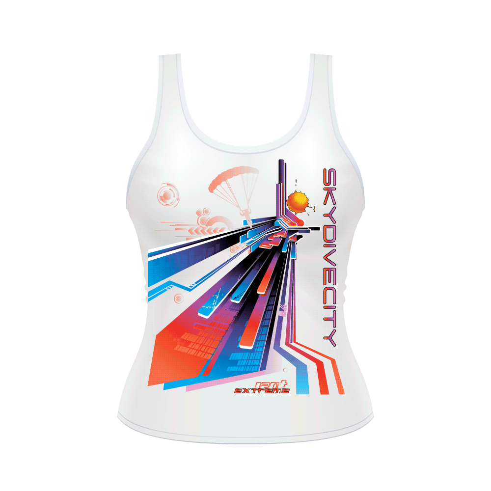 Skydiving T-shirts Ladies' Tank - Skydive City - Sunset, Tanks, Skydiving Apparel, Skydiving Apparel, Skydiving Apparel, Skydiving Gear, Olympics, T-Shirts, Skydive Chicago, Skydive City, Skydive Perris, Drop Zone Apparel, USPA, united states parachute association, Freefly, BASE, World Record,