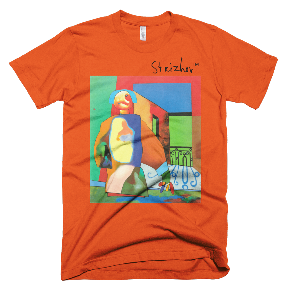 Skydiving T-shirts Strizhov™ by Dmitri Strizhov - 'Man Obstructing a Portion of the Landscape - 1997' - T-Shirt, , Strizhov™, Skydiving Apparel, Skydiving Apparel, Skydiving Gear, Olympics, T-Shirts, Skydive Chicago, Skydive City, Skydive Perris, Drop Zone Apparel, USPA, united states parachute association, Freefly, BASE, World Record,