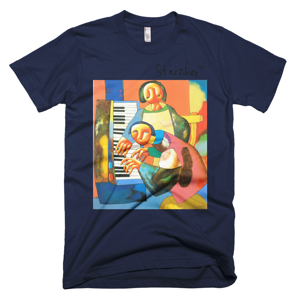 Skydiving T-shirts Strizhov™ by Dmitri Strizhov - 'A Piece For Four Hands - 1997' - T-Shirt, , Strizhov™, Skydiving Apparel, Skydiving Apparel, Skydiving Gear, Olympics, T-Shirts, Skydive Chicago, Skydive City, Skydive Perris, Drop Zone Apparel, USPA, united states parachute association, Freefly, BASE, World Record,