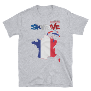 Skydiving T-shirts - Skydive World - FRANCE - Cotton Tee -, Shirts, Skydiving Apparel, Skydiving Apparel, Skydiving Apparel, Skydiving Gear, Olympics, T-Shirts, Skydive Chicago, Skydive City, Skydive Perris, Drop Zone Apparel, USPA, united states parachute association, Freefly, BASE, World Record,