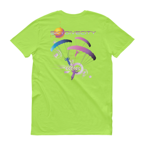 Skydiving T-shirts Skydive City - Flamingo - Men`s Colored T-Shirts, Men's Colored Tees, Skydiving Apparel, Skydiving Apparel, Skydiving Apparel, Skydiving Gear, Olympics, T-Shirts, Skydive Chicago, Skydive City, Skydive Perris, Drop Zone Apparel, USPA, united states parachute association, Freefly, BASE, World Record,