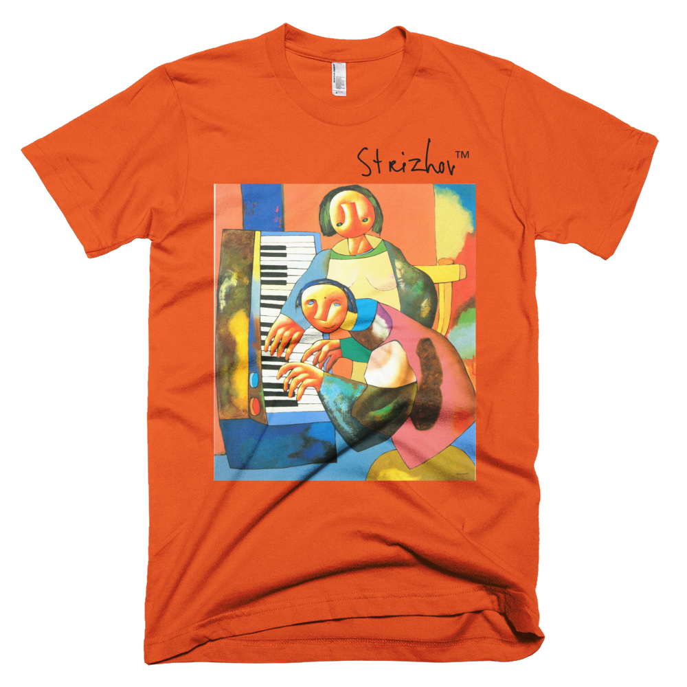 Skydiving T-shirts Strizhov™ by Dmitri Strizhov - 'A Piece For Four Hands - 1997' - T-Shirt, , Strizhov™, Skydiving Apparel, Skydiving Apparel, Skydiving Gear, Olympics, T-Shirts, Skydive Chicago, Skydive City, Skydive Perris, Drop Zone Apparel, USPA, united states parachute association, Freefly, BASE, World Record,