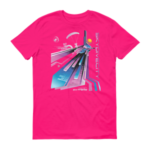 Skydiving T-shirts Skydive City - Flamingo - Men`s Colored T-Shirts, Men's Colored Tees, Skydiving Apparel, Skydiving Apparel, Skydiving Apparel, Skydiving Gear, Olympics, T-Shirts, Skydive Chicago, Skydive City, Skydive Perris, Drop Zone Apparel, USPA, united states parachute association, Freefly, BASE, World Record,