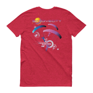 Skydiving T-shirts Skydive City - Flamingo - Men`s Colored T-Shirts, Men's Colored Tees, Skydiving Apparel, Skydiving Apparel, Skydiving Apparel, Skydiving Gear, Olympics, T-Shirts, Skydive Chicago, Skydive City, Skydive Perris, Drop Zone Apparel, USPA, united states parachute association, Freefly, BASE, World Record,