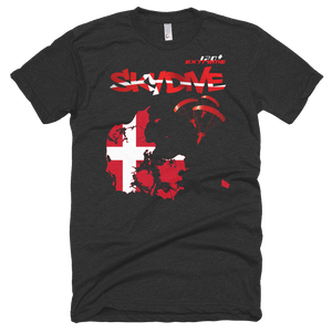 Skydiving T-shirts - Skydive All World - DENMARK - Unisex Tee -, Shirts, Skydiving Apparel, Skydiving Apparel, Skydiving Apparel, Skydiving Gear, Olympics, T-Shirts, Skydive Chicago, Skydive City, Skydive Perris, Drop Zone Apparel, USPA, united states parachute association, Freefly, BASE, World Record,