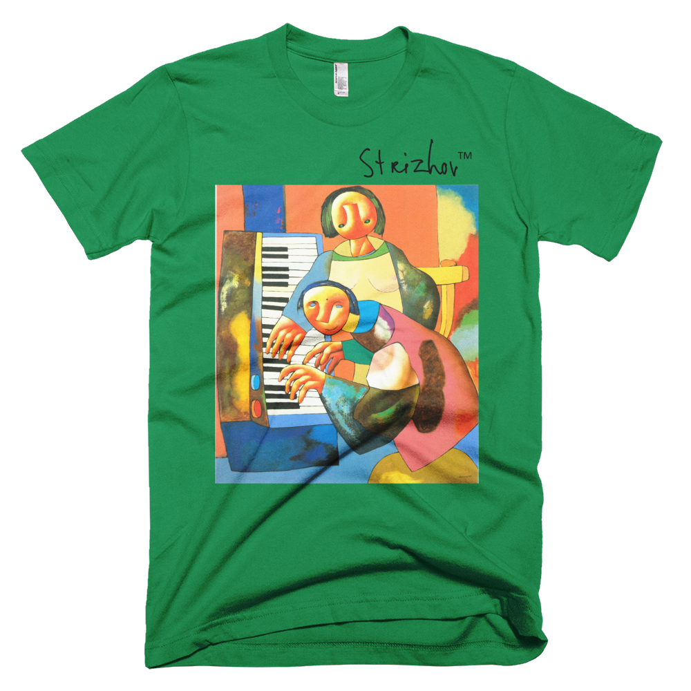 Skydiving T-shirts Strizhov™ by Dmitri Strizhov - 'A Piece For Four Hands - 1997' - T-Shirt, , Strizhov™, Skydiving Apparel, Skydiving Apparel, Skydiving Gear, Olympics, T-Shirts, Skydive Chicago, Skydive City, Skydive Perris, Drop Zone Apparel, USPA, united states parachute association, Freefly, BASE, World Record,