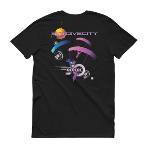 Skydiving T-shirts Skydive City - Flamingo - Men`s Colored T-Shirts, Men's Colored Tees, Skydiving Apparel, Skydiving Apparel, Skydiving Apparel, Skydiving Gear, Olympics, T-Shirts, Skydive Chicago, Skydive City, Skydive Perris, Drop Zone Apparel, USPA, united states parachute association, Freefly, BASE, World Record,