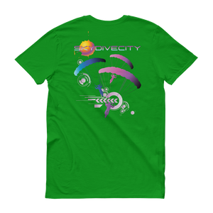 Skydiving T-shirts Skydive City - Flamingo - Men`s Colored T-Shirts, Men's Colored Tees, Skydiving Apparel, Skydiving Apparel, Skydiving Apparel, Skydiving Gear, Olympics, T-Shirts, Skydive Chicago, Skydive City, Skydive Perris, Drop Zone Apparel, USPA, united states parachute association, Freefly, BASE, World Record,