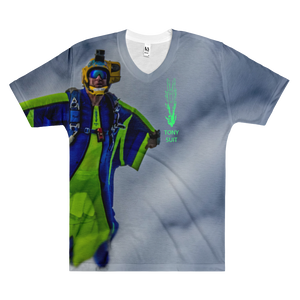 Skydiving T-shirts - Tony Suits - Bite Me - Men's V-Neck Tee -, Men's All-Over, Skydiving Apparel, Skydiving Apparel, Skydiving Apparel, Skydiving Gear, Olympics, T-Shirts, Skydive Chicago, Skydive City, Skydive Perris, Drop Zone Apparel, USPA, united states parachute association, Freefly, BASE, World Record,