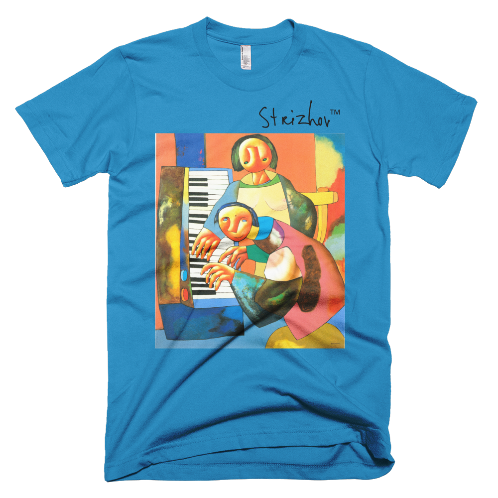 Skydiving T-shirts Strizhov™ by Dmitri Strizhov - 'A Piece For Four Hands - 1997' - T-Shirt, , Strizhov™, Skydiving Apparel, Skydiving Apparel, Skydiving Gear, Olympics, T-Shirts, Skydive Chicago, Skydive City, Skydive Perris, Drop Zone Apparel, USPA, united states parachute association, Freefly, BASE, World Record,