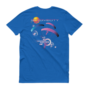 Skydiving T-shirts Skydive City - Flamingo - Men`s Colored T-Shirts, Men's Colored Tees, Skydiving Apparel, Skydiving Apparel, Skydiving Apparel, Skydiving Gear, Olympics, T-Shirts, Skydive Chicago, Skydive City, Skydive Perris, Drop Zone Apparel, USPA, united states parachute association, Freefly, BASE, World Record,
