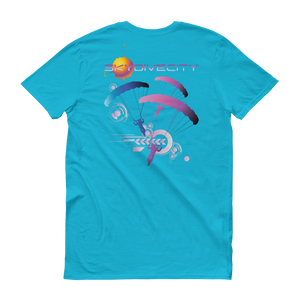 Skydiving T-shirts Skydive City - Flamingo - Men`s Colored T-Shirts, Men's Colored Tees, Skydiving Apparel, Skydiving Apparel, Skydiving Apparel, Skydiving Gear, Olympics, T-Shirts, Skydive Chicago, Skydive City, Skydive Perris, Drop Zone Apparel, USPA, united states parachute association, Freefly, BASE, World Record,