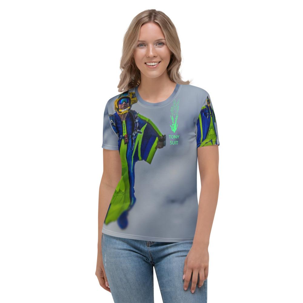 Skydiving T-shirts - Tony Suits - Bite Me - Women's Tee -, Women's All-Over, Skydiving Apparel, Skydiving Apparel, Skydiving Apparel, Skydiving Gear, Olympics, T-Shirts, Skydive Chicago, Skydive City, Skydive Perris, Drop Zone Apparel, USPA, united states parachute association, Freefly, BASE, World Record,