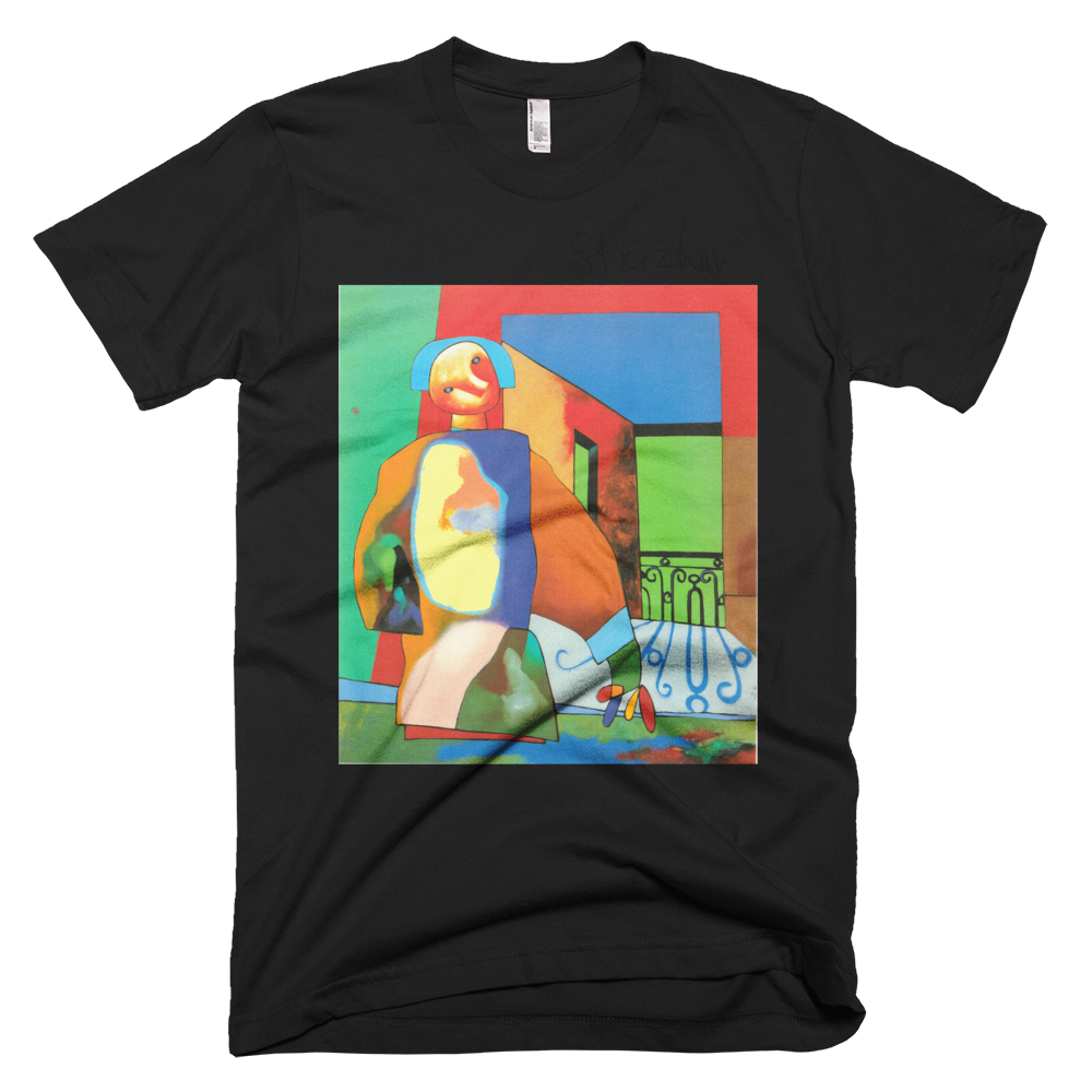 Skydiving T-shirts Strizhov™ by Dmitri Strizhov - 'Man Obstructing a Portion of the Landscape - 1997' - T-Shirt, , Strizhov™, Skydiving Apparel, Skydiving Apparel, Skydiving Gear, Olympics, T-Shirts, Skydive Chicago, Skydive City, Skydive Perris, Drop Zone Apparel, USPA, united states parachute association, Freefly, BASE, World Record,