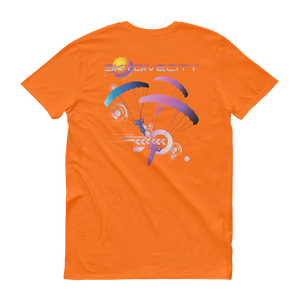 Skydiving T-shirts Skydive City - Flamingo - Men`s Colored T-Shirts, Men's Colored Tees, Skydiving Apparel, Skydiving Apparel, Skydiving Apparel, Skydiving Gear, Olympics, T-Shirts, Skydive Chicago, Skydive City, Skydive Perris, Drop Zone Apparel, USPA, united states parachute association, Freefly, BASE, World Record,