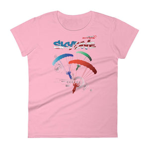 Skydiving T-shirts - Skydive Around - AMERICA - Ladies' Tee, Shirts, Skydiving Apparel, Skydiving Apparel, Skydiving Apparel, Skydiving Gear, Olympics, T-Shirts, Skydive Chicago, Skydive City, Skydive Perris, Drop Zone Apparel, USPA, united states parachute association, Freefly, BASE, World Record,