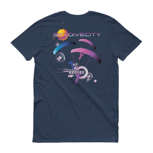 Skydiving T-shirts Skydive City - Flamingo - Men`s Colored T-Shirts, Men's Colored Tees, Skydiving Apparel, Skydiving Apparel, Skydiving Apparel, Skydiving Gear, Olympics, T-Shirts, Skydive Chicago, Skydive City, Skydive Perris, Drop Zone Apparel, USPA, united states parachute association, Freefly, BASE, World Record,