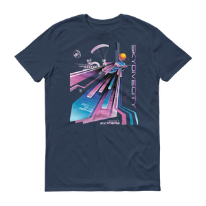 Skydiving T-shirts Skydive City - Flamingo - Men`s Colored T-Shirts, Men's Colored Tees, Skydiving Apparel, Skydiving Apparel, Skydiving Apparel, Skydiving Gear, Olympics, T-Shirts, Skydive Chicago, Skydive City, Skydive Perris, Drop Zone Apparel, USPA, united states parachute association, Freefly, BASE, World Record,