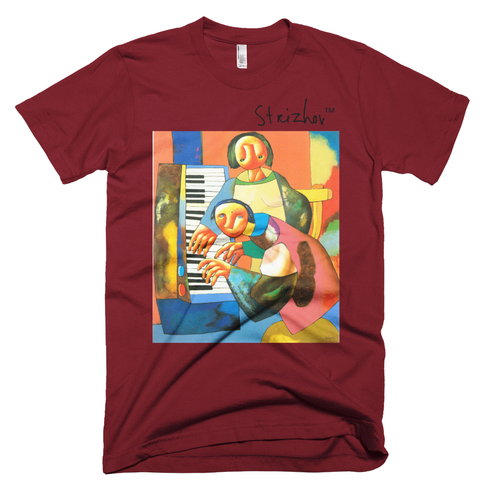 Skydiving T-shirts Strizhov™ by Dmitri Strizhov - 'A Piece For Four Hands - 1997' - T-Shirt, , Strizhov™, Skydiving Apparel, Skydiving Apparel, Skydiving Gear, Olympics, T-Shirts, Skydive Chicago, Skydive City, Skydive Perris, Drop Zone Apparel, USPA, united states parachute association, Freefly, BASE, World Record,